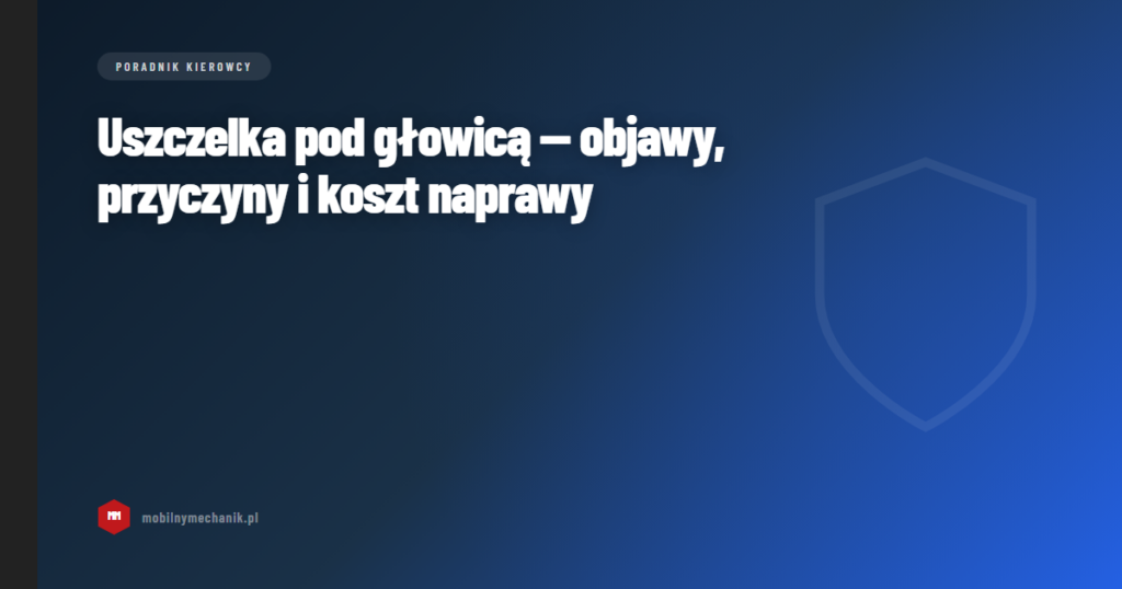 Uszczelka pod głowicą — objawy, przyczyny i koszt naprawy