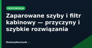 Zaparowane szyby i filtr kabinowy - przyczyny i szybkie rozwiązania